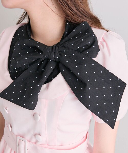 OLIVE des OLIVE(オリーブデオリーブ)の「【インフルエンサー企画】miko ribbon peplum jacket(テーラードジャケット・レディース・ブラック/ピンク・FREE)」の6枚目の写真