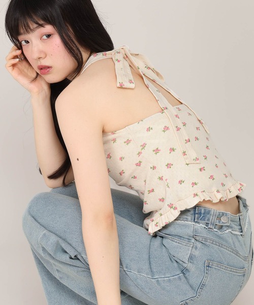 Heather(ヘザー)の「ホルターネックリボンキャミ 1046895(その他トップス・レディース・イエロー系その他/ブラック系その他/ホワイト系その他・FREE)」の3枚目の写真