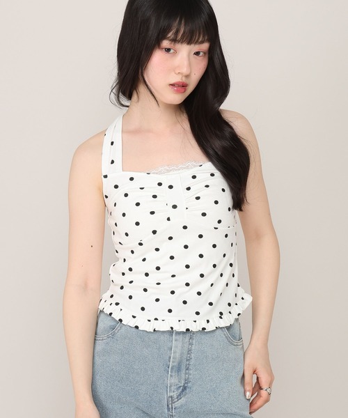 Heather(ヘザー)の「ホルターネックリボンキャミ 1046895(その他トップス・レディース・イエロー系その他/ブラック系その他/ホワイト系その他・FREE)」の4枚目の写真