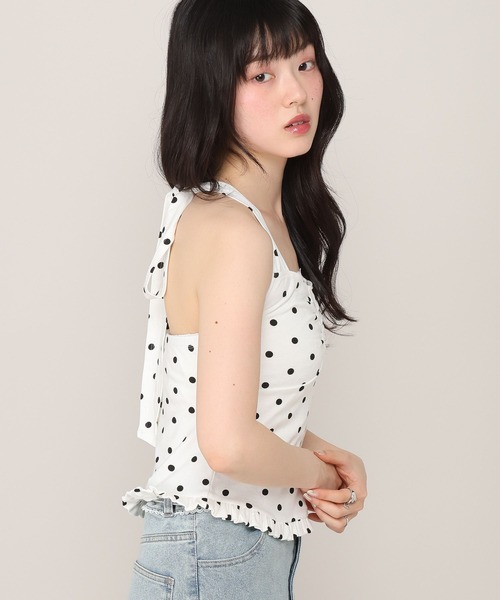 Heather(ヘザー)の「ホルターネックリボンキャミ 1046895(その他トップス・レディース・イエロー系その他/ブラック系その他/ホワイト系その他・FREE)」の5枚目の写真