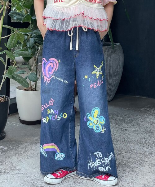 HELLO.SANFRANCISCO(ハローサンフランシスコ)の「【HELLO.SANFRANCISCO/ハローサンフランシスコ】カラフルペイントデニム(デニムパンツ・レディース・サックスブルー/ネイビー・MEDIUM/SMALL)」の5枚目の写真