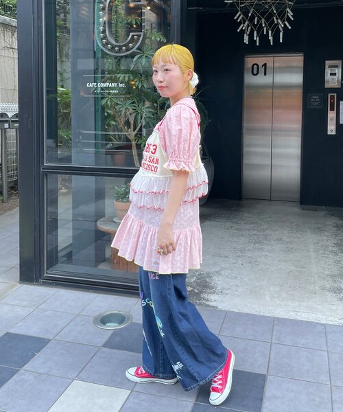HELLO.SANFRANCISCO(ハローサンフランシスコ)の「【HELLO.SANFRANCISCO/ハローサンフランシスコ】カラフルペイントデニム(デニムパンツ・レディース・サックスブルー/ネイビー・MEDIUM/SMALL)」の9枚目の写真