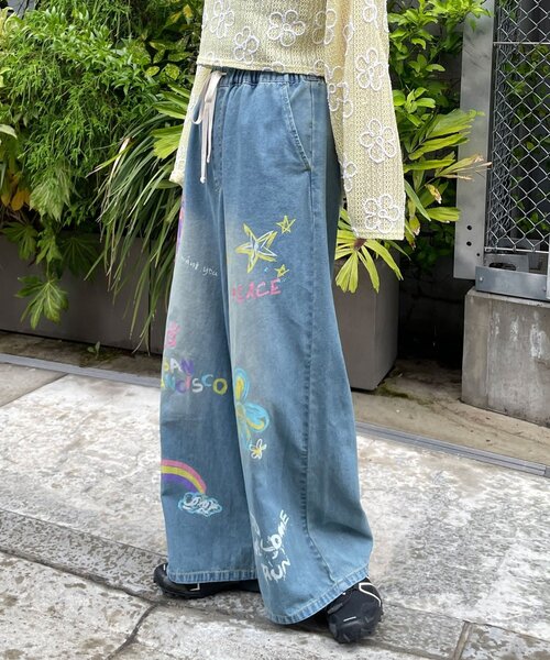 HELLO.SANFRANCISCO(ハローサンフランシスコ)の「【HELLO.SANFRANCISCO/ハローサンフランシスコ】カラフルペイントデニム(デニムパンツ・レディース・サックスブルー/ネイビー・MEDIUM/SMALL)」の13枚目の写真