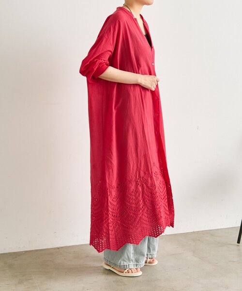 ear PAPILLONNER（イアパピヨネ）の「カットワーク刺しゅうワンピース【SUM1 STYLE】（ワンピース・レディース・ホワイト/レッド・FREE）」の21枚目の写真
