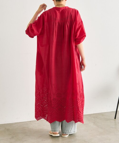 ear PAPILLONNER（イアパピヨネ）の「カットワーク刺しゅうワンピース【SUM1 STYLE】（ワンピース・レディース・ホワイト/レッド・FREE）」の22枚目の写真
