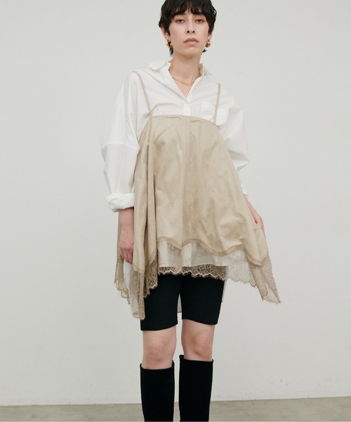 LARUTA(ラルータ)の「【LARUTA】フェイクスエード前後2WAYキャミブラウス(キャミソール・レディース・ベージュ/ブラウン・FREE)」の16枚目の写真