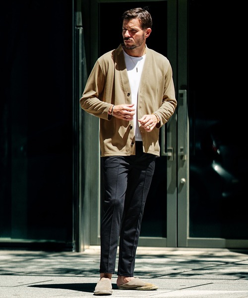 SOMEDIFF(サムディフ)の「【SOMEDIFF】シアーサマーカーディガン メンズ トップス 夏服(カーディガン/ボレロ・メンズ・ブラック/グレイッシュベージュ/オリーブ・XL/L/M/S)」の19枚目の写真