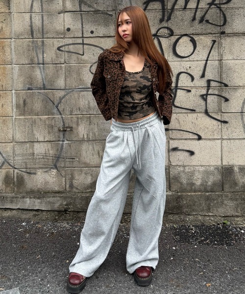 mindseeker girls（マインドシーカーガールズ）の「Leopard Denim Jacket / レオパードショート丈デニムジャケット（デニムジャケット・レディース・ブラウン/カーキ・FREE）」の6枚目の写真