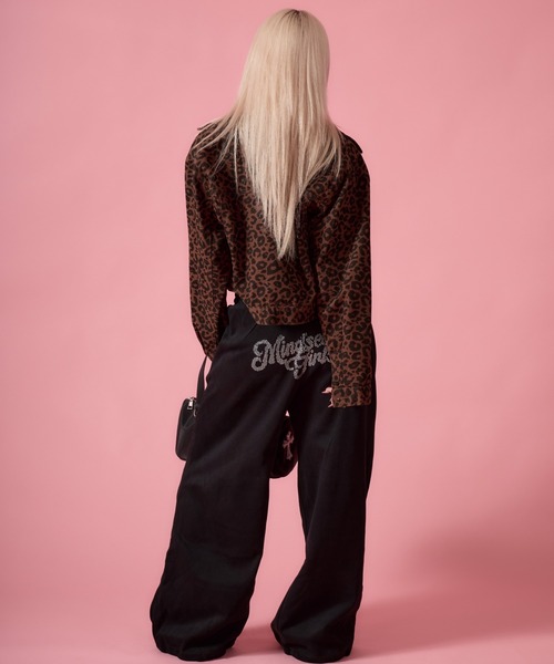 mindseeker girls（マインドシーカーガールズ）の「Leopard Denim Jacket / レオパードショート丈デニムジャケット（デニムジャケット・レディース・ブラウン/カーキ・FREE）」の18枚目の写真