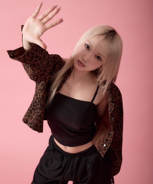 mindseeker girls（マインドシーカーガールズ）の「Leopard Denim Jacket / レオパードショート丈デニムジャケット（デニムジャケット・レディース・ブラウン/カーキ・FREE）」の14枚目の写真