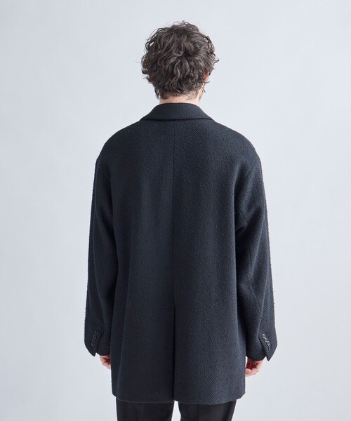 MEN'S BIGI(メンズビギ)の「【BASED ON MEN'S BIGI HERITAGE】ブラックヘリンボーン コテージコート(チェスターコート・メンズ・ブラック・03/02)」の5枚目の写真