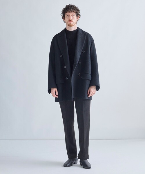 MEN'S BIGI(メンズビギ)の「【BASED ON MEN'S BIGI HERITAGE】ブラックヘリンボーン コテージコート(チェスターコート・メンズ・ブラック・03/02)」の7枚目の写真