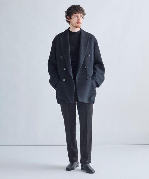 MEN'S BIGI(メンズビギ)の「【BASED ON MEN'S BIGI HERITAGE】ブラックヘリンボーン コテージコート(チェスターコート・メンズ・ブラック・03/02)」の8枚目の写真