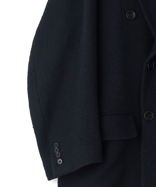 MEN'S BIGI(メンズビギ)の「【BASED ON MEN'S BIGI HERITAGE】ブラックヘリンボーン コテージコート(チェスターコート・メンズ・ブラック・03/02)」の13枚目の写真