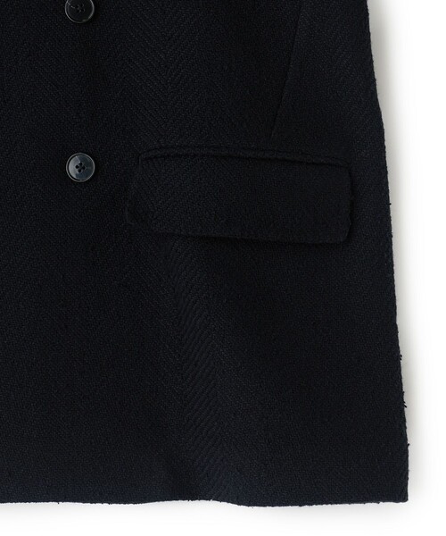 MEN'S BIGI(メンズビギ)の「【BASED ON MEN'S BIGI HERITAGE】ブラックヘリンボーン コテージコート(チェスターコート・メンズ・ブラック・03/02)」の14枚目の写真
