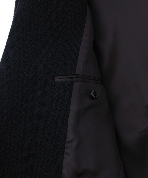 MEN'S BIGI(メンズビギ)の「【BASED ON MEN'S BIGI HERITAGE】ブラックヘリンボーン コテージコート(チェスターコート・メンズ・ブラック・03/02)」の17枚目の写真