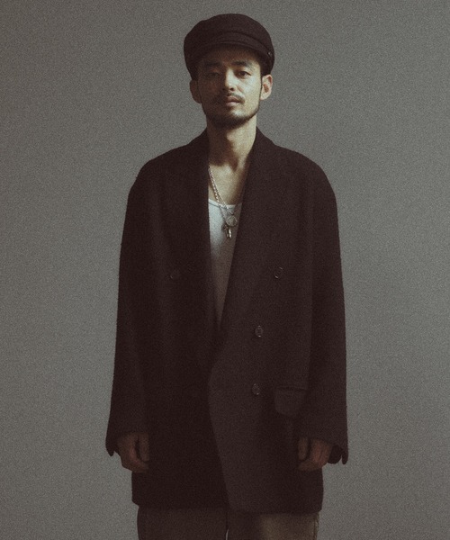 MEN'S BIGI(メンズビギ)の「【BASED ON MEN'S BIGI HERITAGE】ブラックヘリンボーン コテージコート(チェスターコート・メンズ・ブラック・03/02)」の1枚目の写真