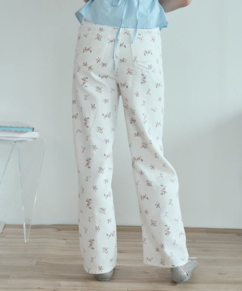 Birthday room(バースデイルーム)の「フラワーコットンパンツ/Floral Cotton Pants(その他パンツ・レディース・ホワイト・FREE)」の14枚目の写真