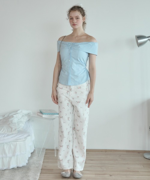 Birthday room(バースデイルーム)の「フラワーコットンパンツ/Floral Cotton Pants(その他パンツ・レディース・ホワイト・FREE)」の18枚目の写真