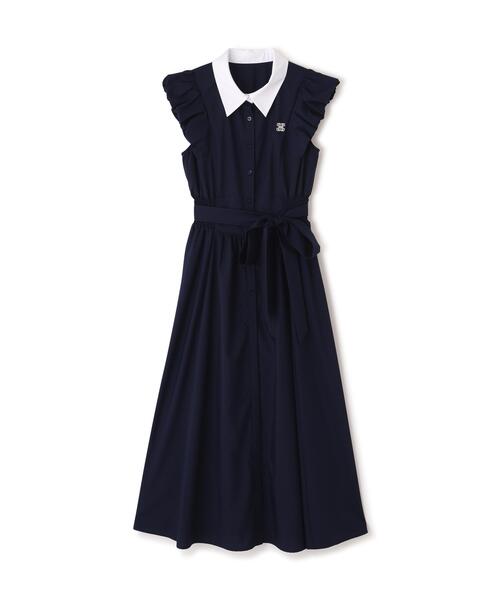 JILL by JILL STUART(ジルバイジルスチュアート)の「袖バルーンシャツワンピース(ワンピース・レディース・ブラック系その他/ブルー系その他/ネイビー・FREE)」の4枚目の写真