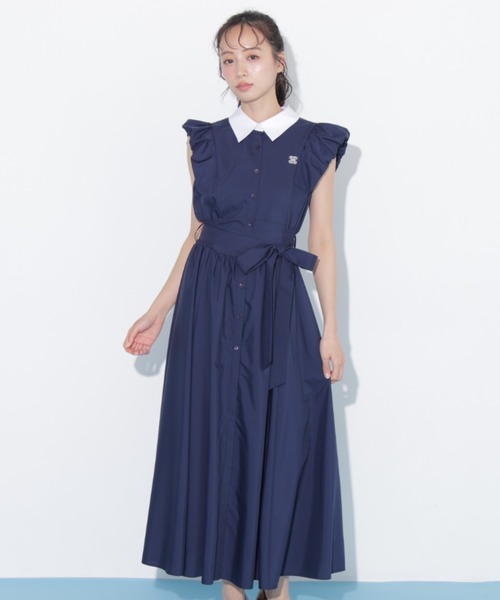 JILL by JILL STUART(ジルバイジルスチュアート)の「袖バルーンシャツワンピース(ワンピース・レディース・ブラック系その他/ブルー系その他/ネイビー・FREE)」の15枚目の写真