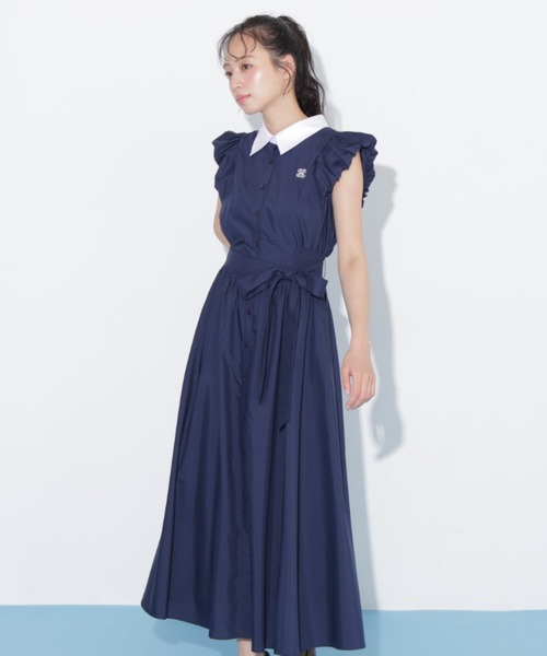 JILL by JILL STUART(ジルバイジルスチュアート)の「袖バルーンシャツワンピース(ワンピース・レディース・ブラック系その他/ブルー系その他/ネイビー・FREE)」の16枚目の写真