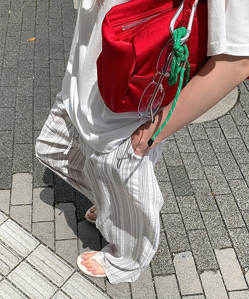 Doula Doula(ドゥーラドゥーラ)の「ストライプワイドイージーパンツ(その他パンツ・レディース・グレー/キャメル/ライトブルー/オフホワイト/ブルー・FREE)」の12枚目の写真