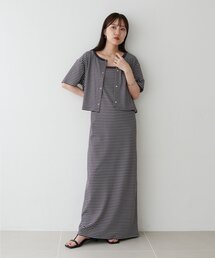 ボーダーアンサンブルワンピース