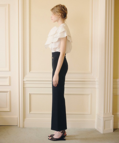 EIMY ISTOIRE(エイミーイストワール)の「E.M RIBBON CAPE BLOUSE(シャツ/ブラウス・レディース・ブラック/ピンクベージュ/ホワイト・F)」の16枚目の写真