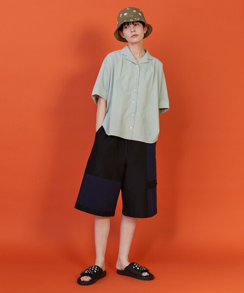FRAPBOIS(フラボア)の「リネラー ブラウス(シャツ/ブラウス・レディース・ブラック/グリーン・1)」の8枚目の写真