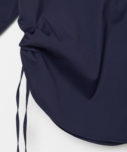 HELIOPOLE（エリオポール）の「WIDE OPEN COLLAR SHIRT / ワイドオープンカラー シャツ（シャツ/ブラウス・レディース・ホワイト/ネイビー・38）」の7枚目の写真