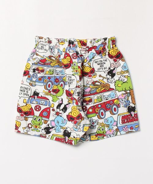 HYSTERIC MINI（ヒステリックミニ）の「BAND WAGON総柄 ショートパンツ（その他パンツ・キッズ・ピンク系その他/ブラック系その他/ホワイト系その他・90）」の4枚目の写真