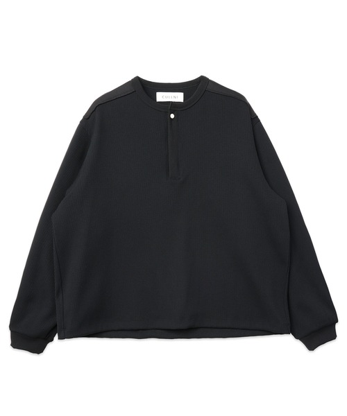 CULLNI(クルニ)の「Urban Waffle Command Henley Neck Pullover(Tシャツ/カットソー・メンズ・オフホワイト/ブルーグレー/ブラック/ネイビー・2/1)」の3枚目の写真