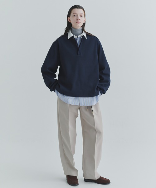 CULLNI(クルニ)の「Urban Waffle Command Henley Neck Pullover(Tシャツ/カットソー・メンズ・オフホワイト/ブルーグレー/ブラック/ネイビー・2/1)」の5枚目の写真
