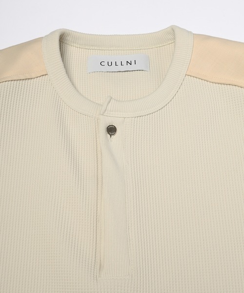CULLNI(クルニ)の「Urban Waffle Command Henley Neck Pullover(Tシャツ/カットソー・メンズ・オフホワイト/ブルーグレー/ブラック/ネイビー・2/1)」の8枚目の写真