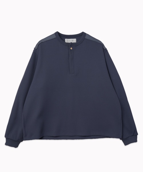 CULLNI(クルニ)の「Urban Waffle Command Henley Neck Pullover(Tシャツ/カットソー・メンズ・オフホワイト/ブルーグレー/ブラック/ネイビー・2/1)」の12枚目の写真