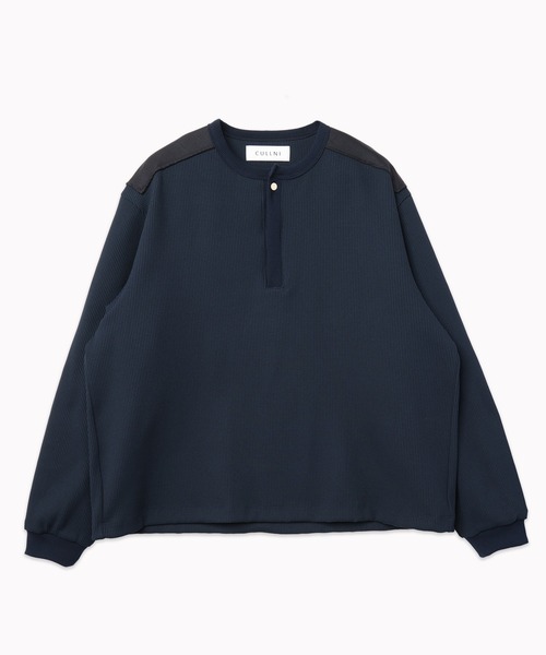 CULLNI(クルニ)の「Urban Waffle Command Henley Neck Pullover(Tシャツ/カットソー・メンズ・オフホワイト/ブルーグレー/ブラック/ネイビー・2/1)」の17枚目の写真