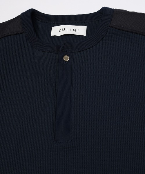 CULLNI(クルニ)の「Urban Waffle Command Henley Neck Pullover(Tシャツ/カットソー・メンズ・オフホワイト/ブルーグレー/ブラック/ネイビー・2/1)」の18枚目の写真
