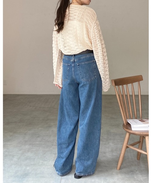 She's Closet(シーズクローゼット)の「オーバーサイズ透かし編み長袖メッシュニットプルオーバー(ニット/セーター・レディース・ベージュ/ブラック/アイボリー・FREE)」の13枚目の写真