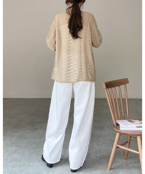She's Closet(シーズクローゼット)の「オーバーサイズ透かし編み長袖メッシュニットプルオーバー(ニット/セーター・レディース・ベージュ/ブラック/アイボリー・FREE)」の20枚目の写真