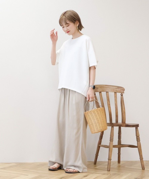 AMERICAN HOLIC(アメリカンホリック)の「【WEB限定】バックフリル半袖プルオーバー(その他トップス・レディース・ネイビー/チャコールグレー/ブラック/オフホワイト/ライトベージュ・M/L)」の8枚目の写真
