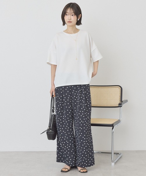 AMERICAN HOLIC(アメリカンホリック)の「【WEB限定】バックフリル半袖プルオーバー(その他トップス・レディース・ネイビー/チャコールグレー/ブラック/オフホワイト/ライトベージュ・M/L)」の13枚目の写真