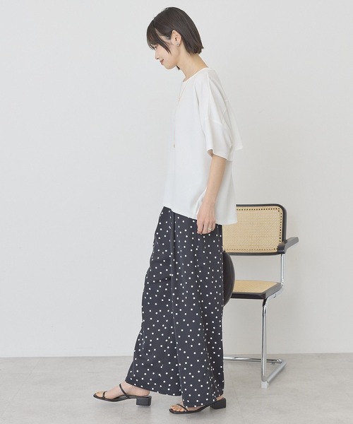 AMERICAN HOLIC(アメリカンホリック)の「【WEB限定】バックフリル半袖プルオーバー(その他トップス・レディース・ネイビー/チャコールグレー/ブラック/オフホワイト/ライトベージュ・M/L)」の14枚目の写真