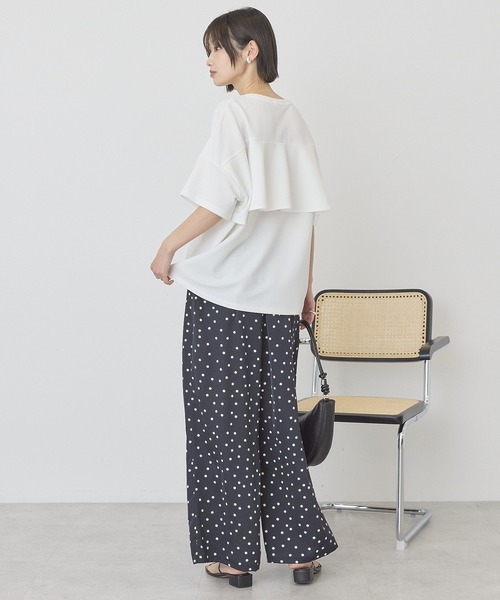 AMERICAN HOLIC(アメリカンホリック)の「【WEB限定】バックフリル半袖プルオーバー(その他トップス・レディース・ネイビー/チャコールグレー/ブラック/オフホワイト/ライトベージュ・M/L)」の15枚目の写真