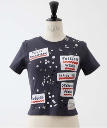 【MIHARAYASUHIRO/ミハラヤスヒロ】EMBELLISHED STICKER TEE/ステッカーTシャツ
