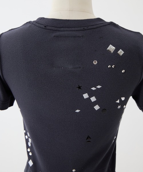 MIHARAYASUHIRO(ミハラヤスヒロ)の「【MIHARAYASUHIRO/ミハラヤスヒロ】EMBELLISHED STICKER TEE/ステッカーTシャツ(Tシャツ/カットソー・レディース・ホワイト/ブラック・38)」の10枚目の写真