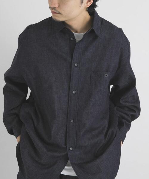 WHITE MOUNTAINEERING(ホワイトマウンテニアリング)の「『別注』White Mountaineering×EKAL MID GUSSET SLEEVE EYELET POCKET SHIRTS(シャツ/ブラウス・メンズ・ブルー・3/2)」の9枚目の写真