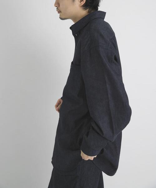 WHITE MOUNTAINEERING(ホワイトマウンテニアリング)の「『別注』White Mountaineering×EKAL MID GUSSET SLEEVE EYELET POCKET SHIRTS(シャツ/ブラウス・メンズ・ブルー・3/2)」の10枚目の写真