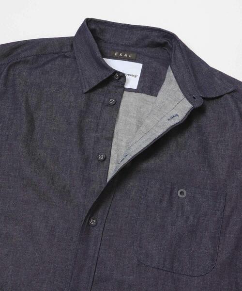 WHITE MOUNTAINEERING(ホワイトマウンテニアリング)の「『別注』White Mountaineering×EKAL MID GUSSET SLEEVE EYELET POCKET SHIRTS(シャツ/ブラウス・メンズ・ブルー・3/2)」の15枚目の写真