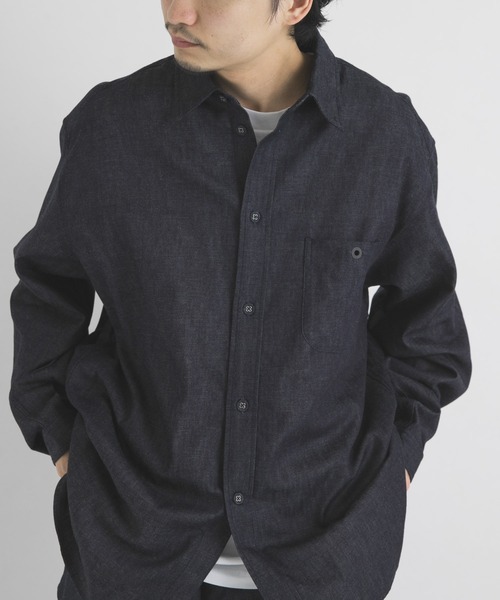 WHITE MOUNTAINEERING(ホワイトマウンテニアリング)の「『別注』White Mountaineering×EKAL MID GUSSET SLEEVE EYELET POCKET SHIRTS(シャツ/ブラウス・メンズ・ブルー・3/2)」の9枚目の写真